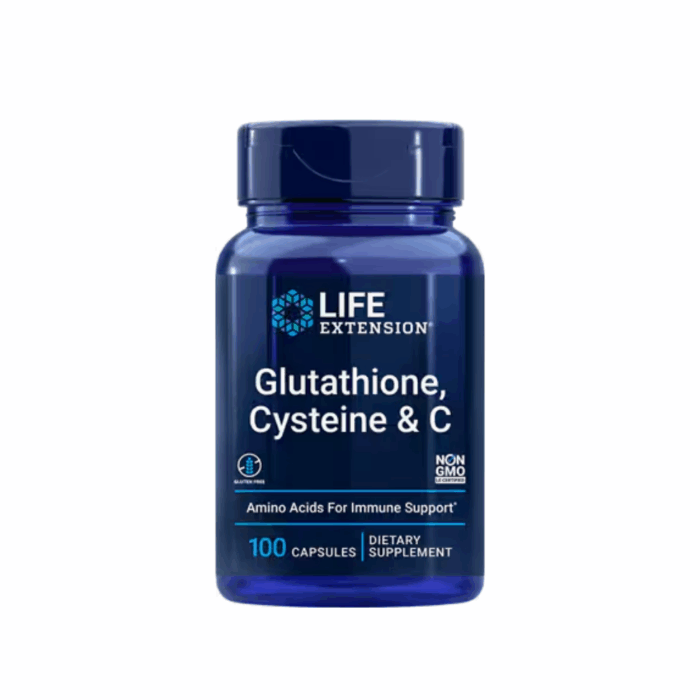 Life Extension Glutathione, Cysteine & C, 500 mg